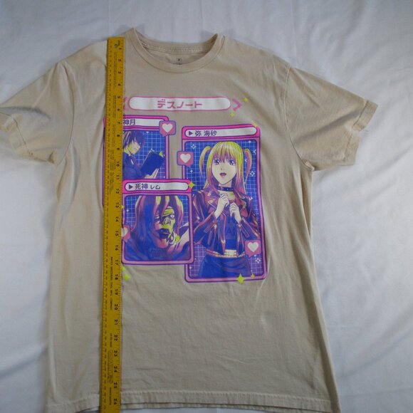 Death Note Misa Amane T Shirt Medium Cream Anime Hot Topic Light L Y2K Shinigami - Picture 3 of 5